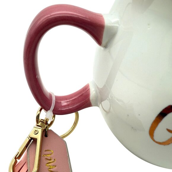 Prima Design Glam-ma Mug w/ Tassel Keychain Tag Pink Handle Grandma Quote - Picture 6 of 10